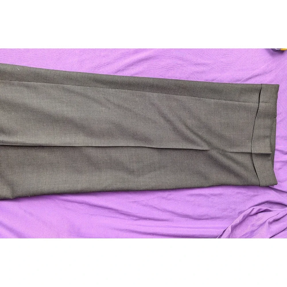 Linea Naturale Luxe 100% Wool Birdseye Pants Italian Sage Gray Size 34X31